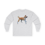 Korean Jindo Unisex Classic Cotton Long Sleeve Tee