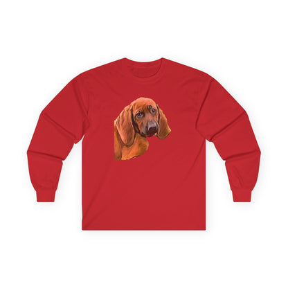 Redbone Coonhound - Unisex Cotton Long Sleeve Tee