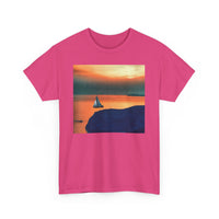 Kastro Sunset (Sifnos Island, Greece) Unisex Heavy Cotton Tee