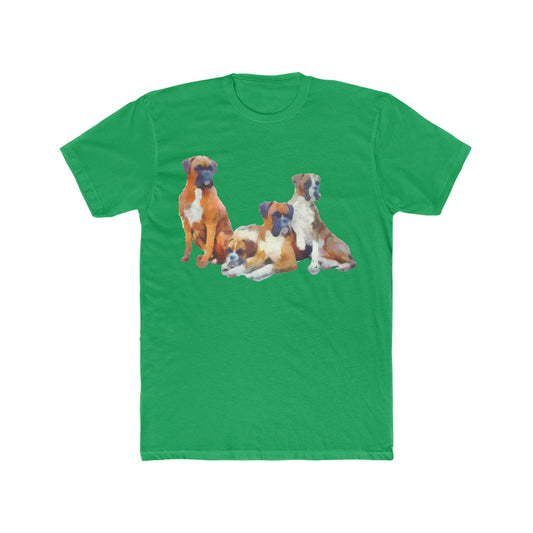 Boxer Quartet Men's Fitted Cotton Crew Tee: Art Meets Comfort