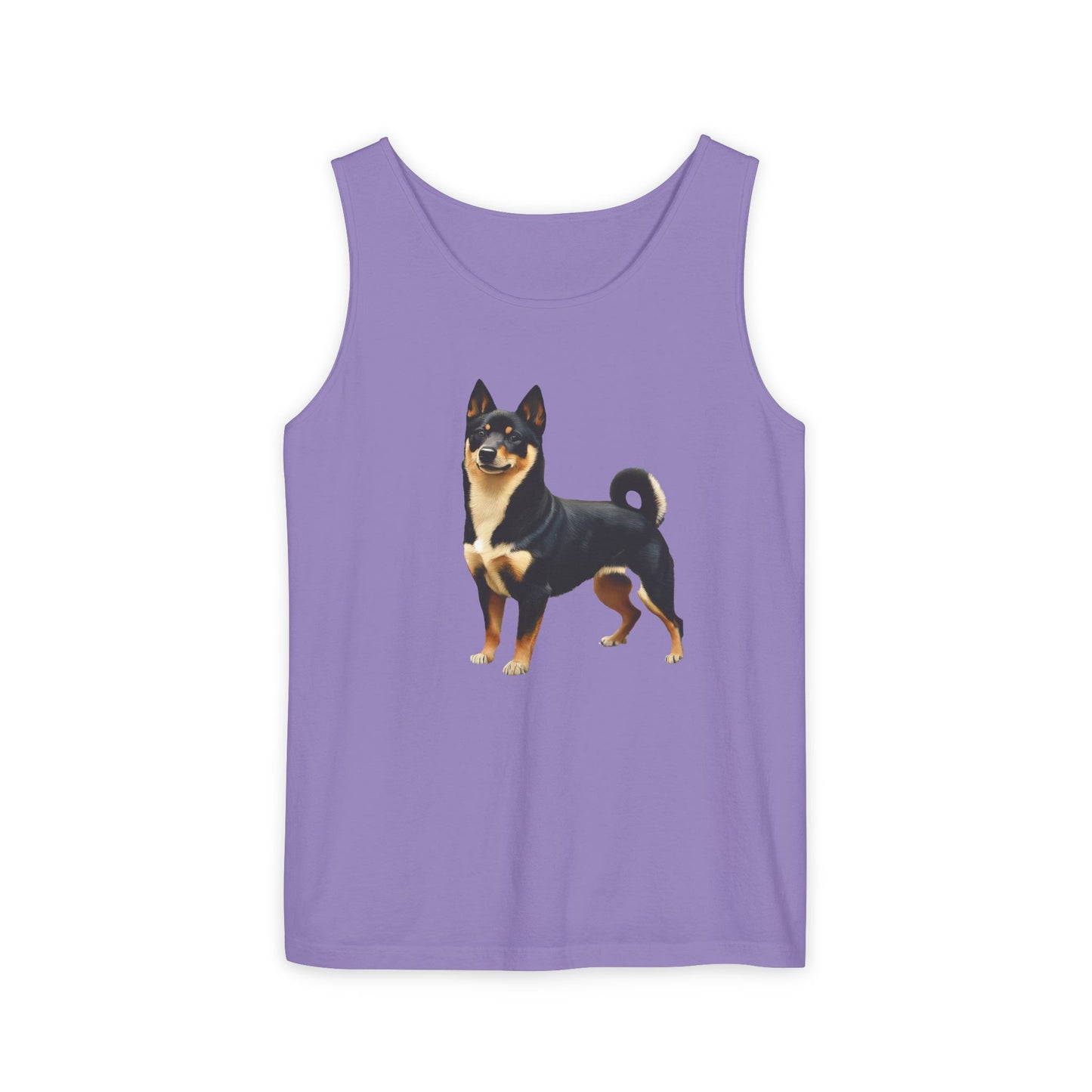 Black & Tan Shiba Inu Unisex Relaxed Fit Garment-Dyed Tank Top