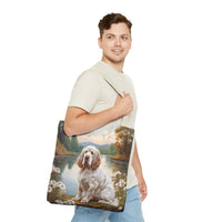 Clumber Spaniel PolyesterTote Bag (AOP)