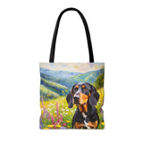 Black & Tan Coonhound  -  Tote Bag