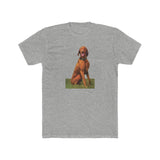 Vizsla 'Waiting For The Bride ' --  Men's Fitted Cotton Crew Tee