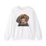 Chocolate Labrador Retriever Puppy Unisex 50/50 Crewneck Sweatshirt