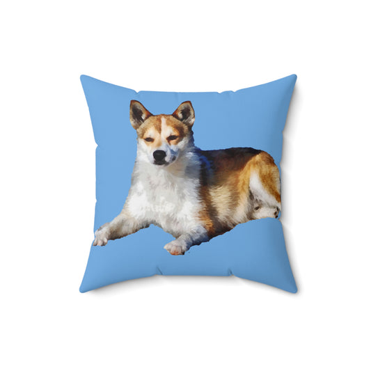 Norwegian Lundehund Spun Polyester Throw Pillow