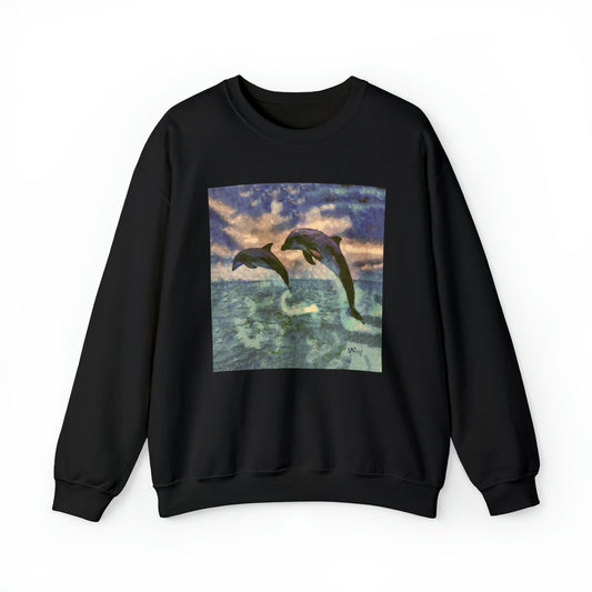 Dolphins 'Flip & Flop' Unisex 50/50 Crewneck Sweatshirt