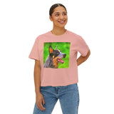 Luxurious Australian Cattle Dog 'Blue Heeler' Oversized Boxy Tee