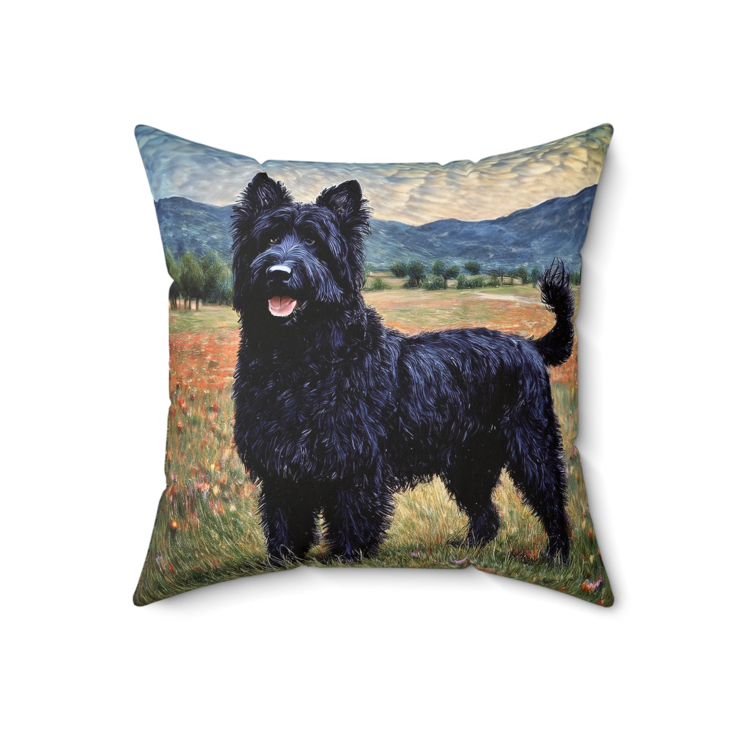 Croatian Sheepdog Spun Polyester Throw Pillow