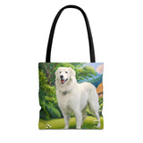Hungarian Kuvasz Canvas Tote Bag — Kuvasz Dog Print