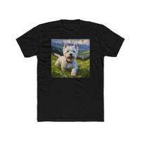 Westie #2 - Fearless West Highland Terrier Men's Fitted Cotton Crew Tee