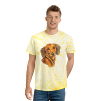 Dachshund 'Doxie 1' Unisex Cotton Tie-Dye Tee, Cyclone