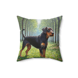 Jagdterrier - Spun Polyester Throw  Pillow