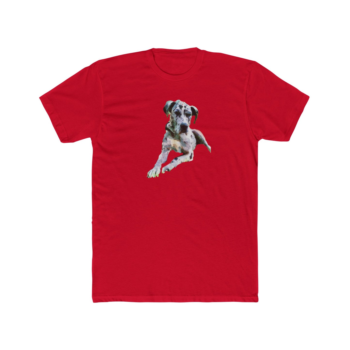 Harlequin Great Dane 'Leonid' Men's Fitted Cotton Crew Tee