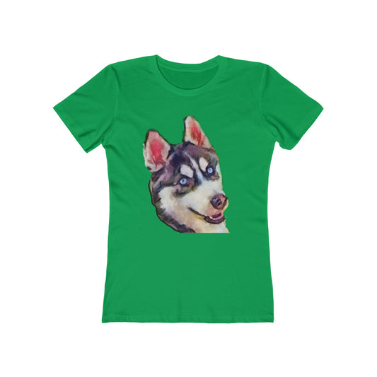 Siberian Husky 'Iditarod' Women's Slim Fit T-Shirt