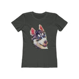 Siberian Husky 'Iditarod' Women's Slim Fit T-Shirt