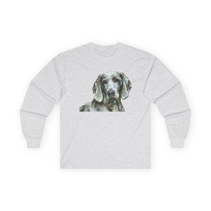 Weimaraner 'Greyson' Unisex Cotton Long Sleeve Tee