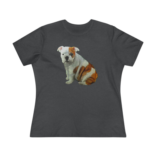 English Bulldog 'Bugsy' Women's Relaxed Cotton Tee