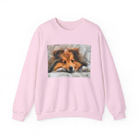 Shetland Sheepdog 'Sleepy Sheltie' Unisex 50/50 Crewneck Sweatshirt