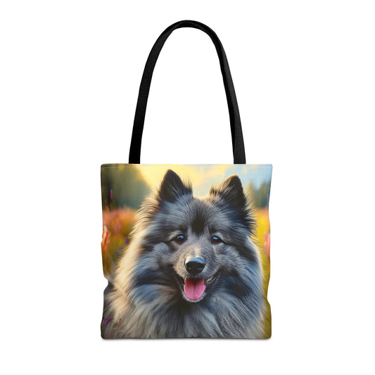 Keeshond Polyester Tote Bag (AOP)