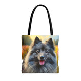 Keeshond Polyester Tote Bag (AOP)