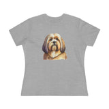 Lhasa Apso  Women's Relaxed Fit Cotton Tee