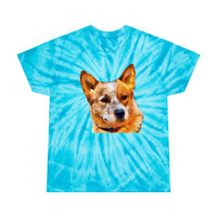 Australian Cattle Dog - Red Heeler  Unisex Cotton Tie-Dye Tee, Cyclone