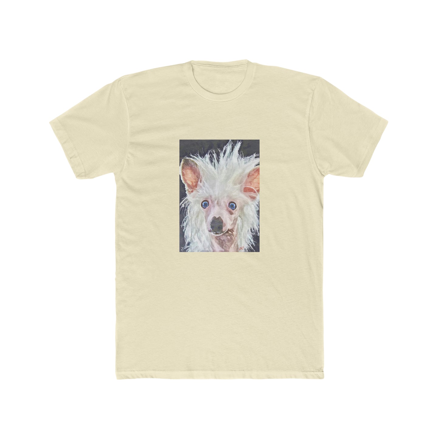 Chinese Crested Men's Fitted Cotton Crew Tee