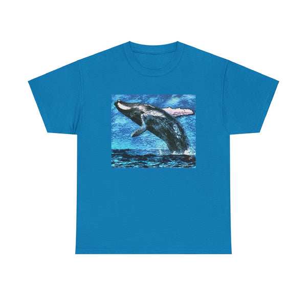 Elegant Humpback Whale Unisex Cotton T-Shirt