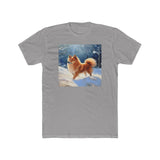 Finnish Spitz - Men's Fitted Cotton Crew Tee