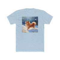 Finnish Spitz - Men's Fitted Cotton Crew Tee