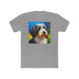 Polish Lowland Sheepdog Men's Fitted Cotton Crew Tee
