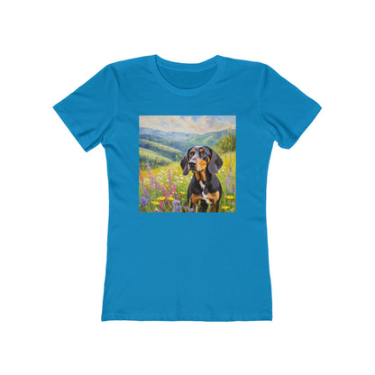 Black & Tan Coonhound Women's Slim Fitted Tee