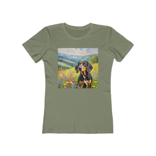 Black & Tan Coonhound Women's Slim Fitted Tee