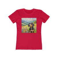 Black & Tan Coonhound Women's Slim Fitted Tee