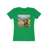 Black & Tan Coonhound Women's Slim Fitted Tee
