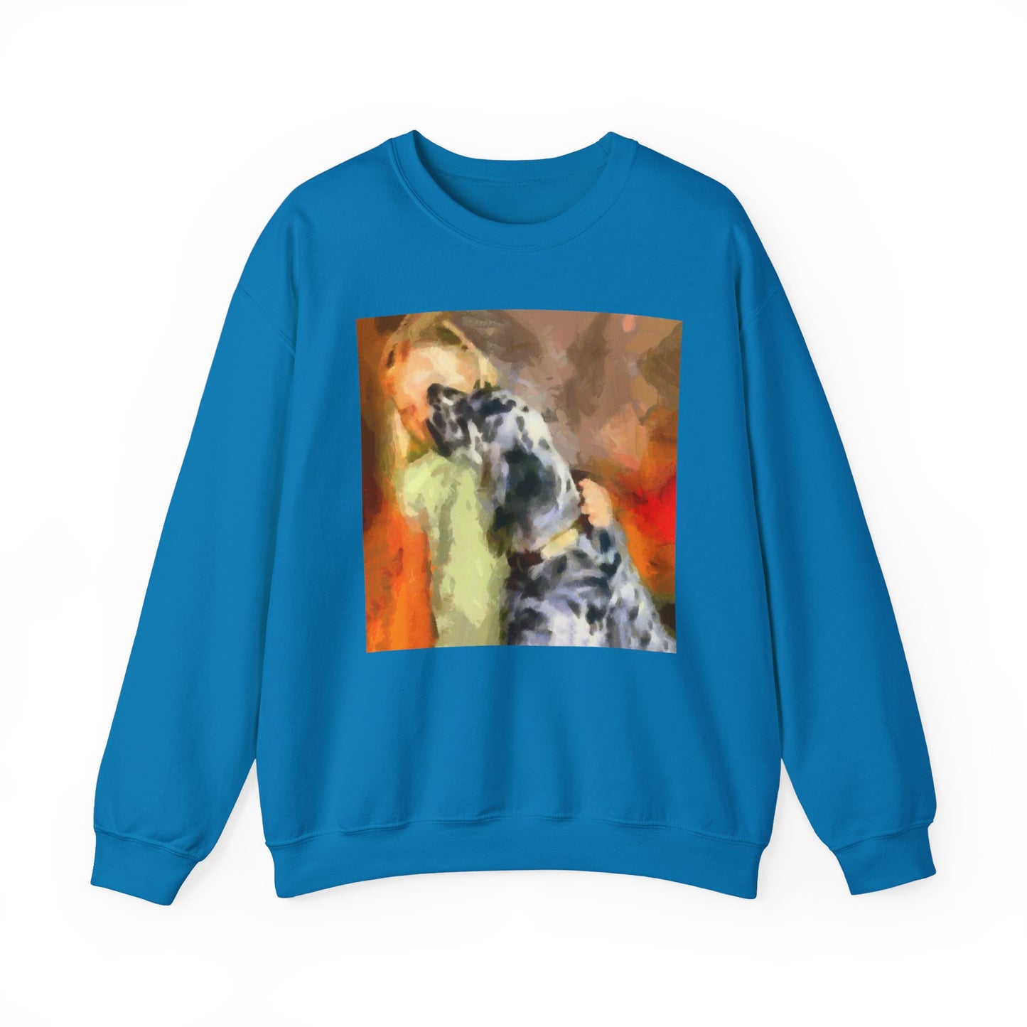 English Setter and Child Classic 50/50 Crewneck Sweatshirt