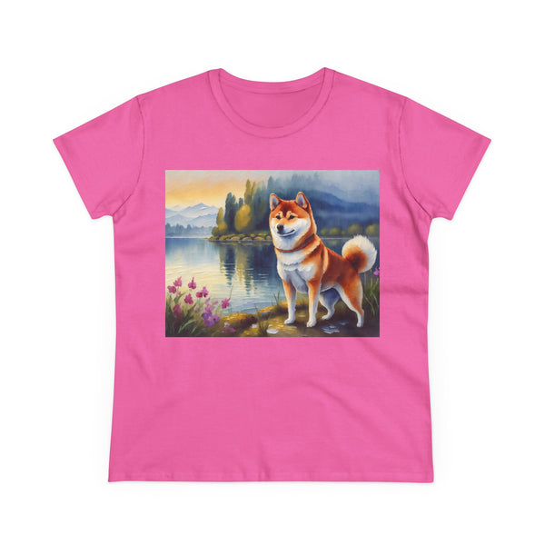Shiba Inh Women's Midweight Cotton Tee