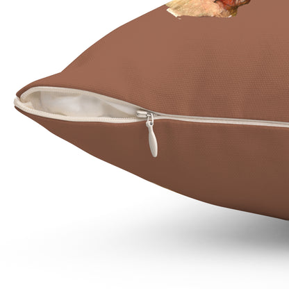 Pig 'Petunia'  Spun Polyester Throw Pillow