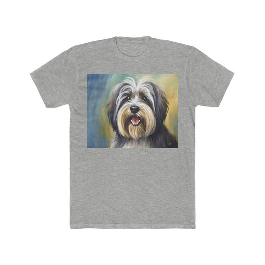 TIbetan Terrier --  Men's Fitted Cotton Crew Tee
