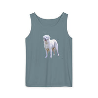 Hungarian Kuvasz Unisex Relaxed Fit Garment-Dyed Tank Top