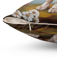 Clumber Spaniel - Spun Polyester Throw Pillow