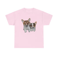 Welsh Corgi 'Cousins' Unisex Heavy Cotton Tee