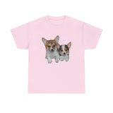 Welsh Corgi 'Cousins' Unisex Heavy Cotton Tee