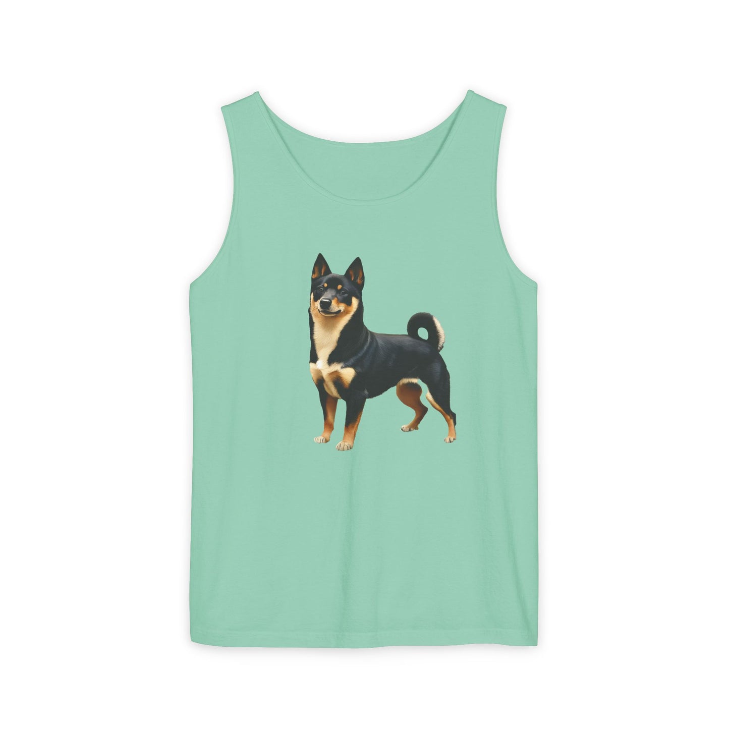 Black & Tan Shiba Inu Unisex Relaxed Fit Garment-Dyed Tank Top