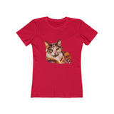 Smidget the Cat - -  Women's Slim Fit  Ringspun Cotton T-Shirt