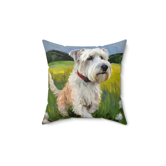Dandie Dinmont Terrier - Spun Polyester Throw Pillow