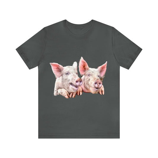 Pigs - 'A Jowly Good Time'  -  -  Classic Jersey Short Sleeve Tee