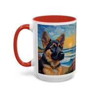 German Shepherd Puppy - Ceramic Accent Coffee Mug  - 2 Sizes