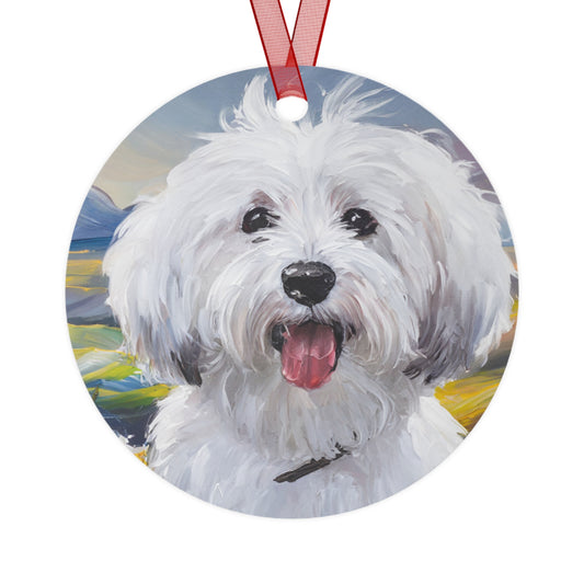 Coton de Tulear Delightful Metal Ornaments